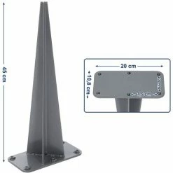 SONGMICS Ancrage Au Sol Pour Store Latéral Piquet D'ancrage Pour Montage Au Sol Dans Le Jardin Fixation Sans Béton Pour Store Double Douille Métallique D'ancrage Dans Le Sol GSA006 - Gris -SONGMICS Soldes 8358395 5