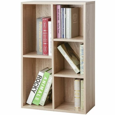 VASAGLE Bibliothèque, Étagère à 5 Niveaux, Meuble De Rangement, Pour Salon, Bureau, Chambre, Cloison Séparateur, 50 X 24 X 80 Cm, Couleur Boisée Par SONGMICS LBC25NL 6 VASAGLE Bibliothèque, Étagère à 5 Niveaux, Meuble De Rangement, Pour Salon, Bureau, Chambre, Cloison Séparateur, 50 X 24 X 80 Cm, Couleur Boisée Par SONGMICS LBC25NL – Image 4
