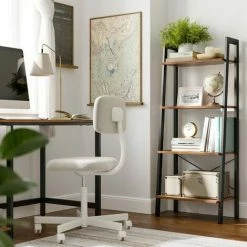 VASAGLE Étagère De Rangement Bibliothèque à 4 Niveaux Pour Salon Chambre Cuisine Vintage Noire Par SONGMICS LLS44X - Cadre Noir, étagère Vintage -SONGMICS Soldes 9375365 3